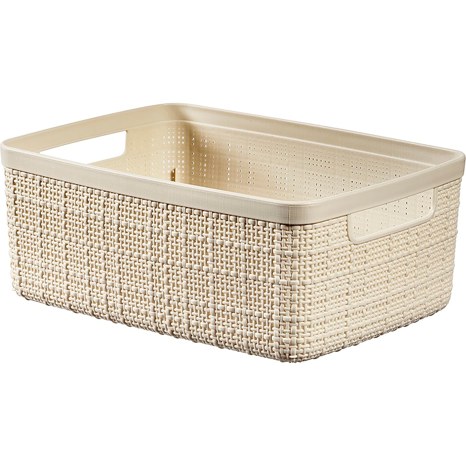 CURVER - Cestino rettangolare Jute Avorio S 5 litri - h11x20x27 cm
